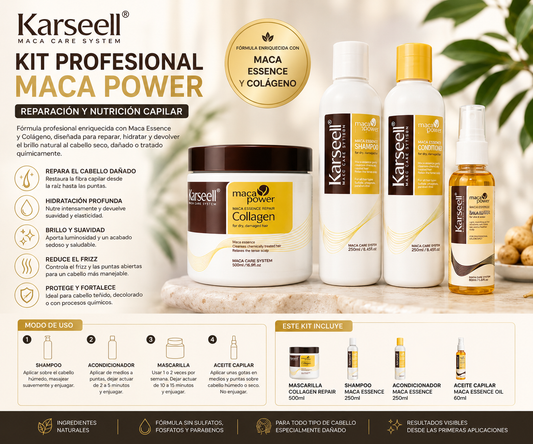 Kit Profesional Karseell Maca Power – Reparación y Nutrición Capilar